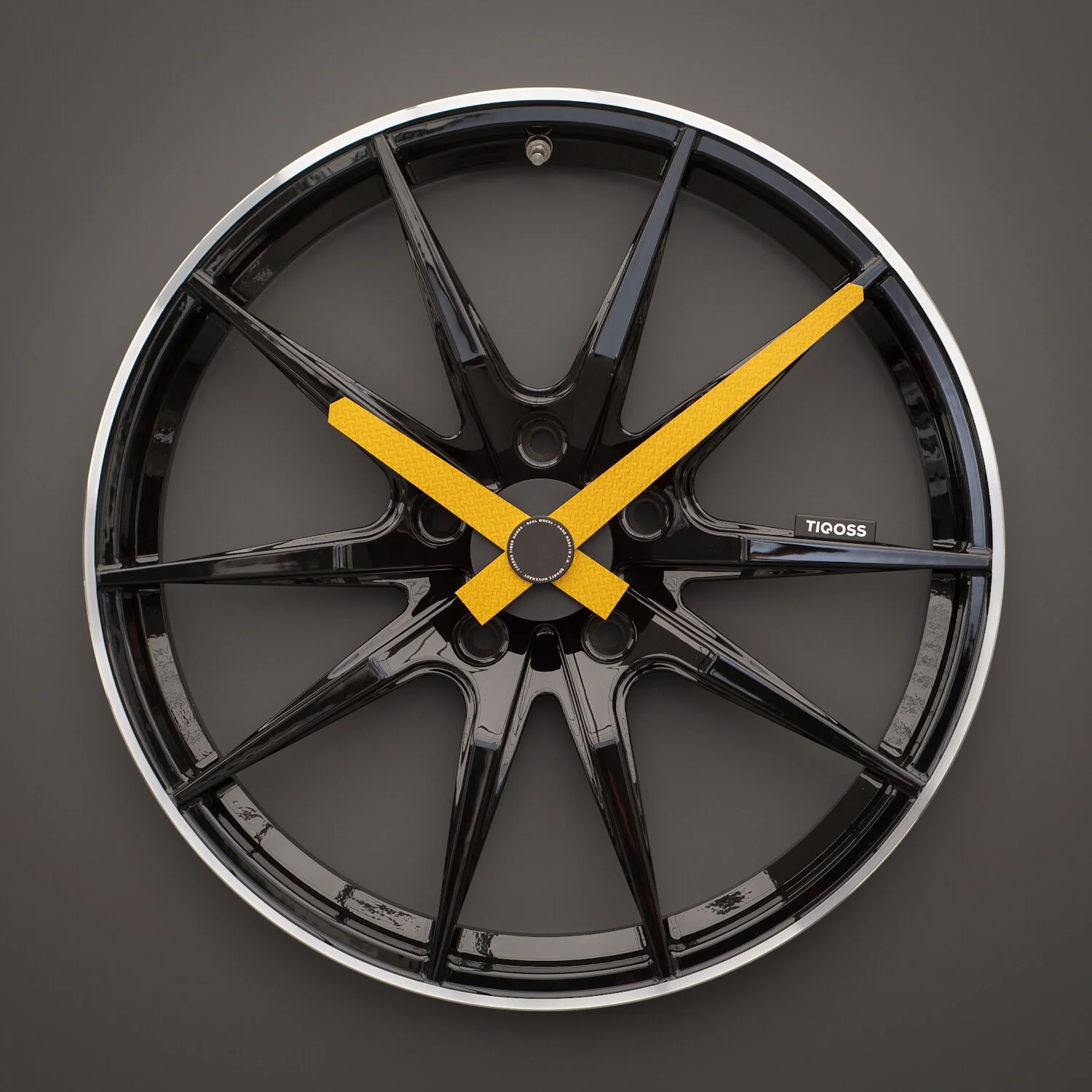Mercedes-AMG AMG wheel clock with Orange carbon fiber hands — TIQOSS TIQOSS 003 MBO